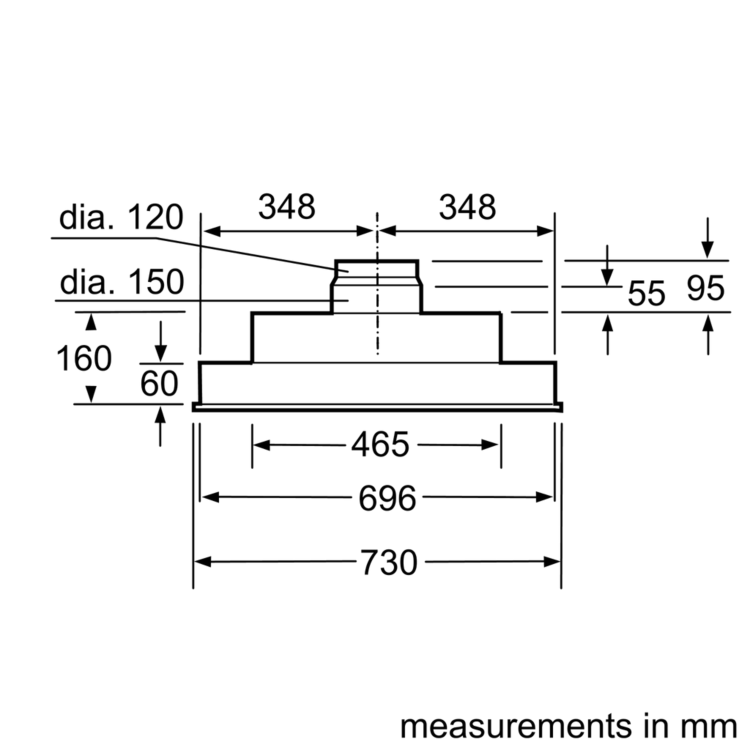Refurbished Siemens LB75565GB iQ300 75cm Canopy Cooker Hood Stainless Steel