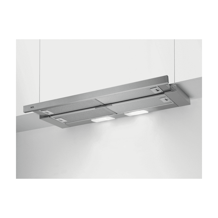 GRADE A2 - AEG 90cm Telescopic Canopy Cooker Hood - Silver