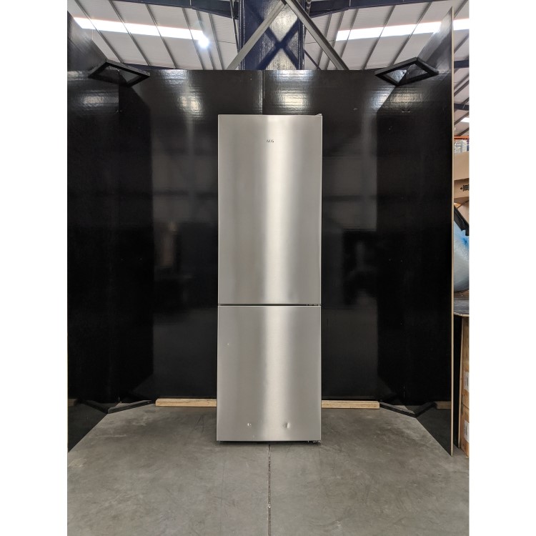 Refurbished AEG RCB632E4MX Freestanding 324 Litre 60/40 Fridge Freezer Silver