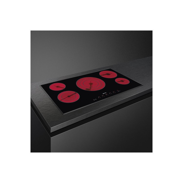 Smeg SE395ETB 90cm 5 Zone Ceramic Hob