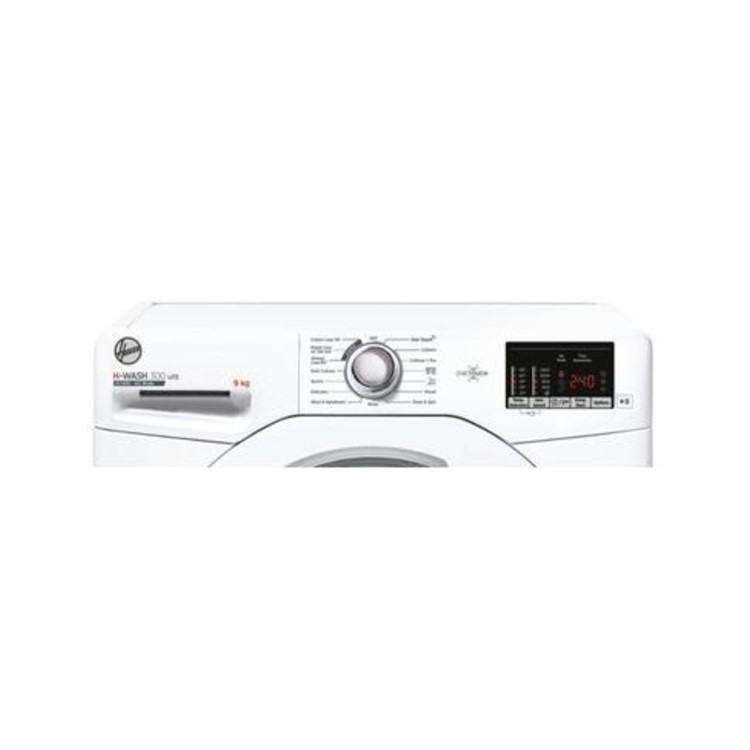 Refurbished Hoover H-Wash 300 H3W492DE/1-80 Freestanding 9KG 1400 Spin Washing Machine White