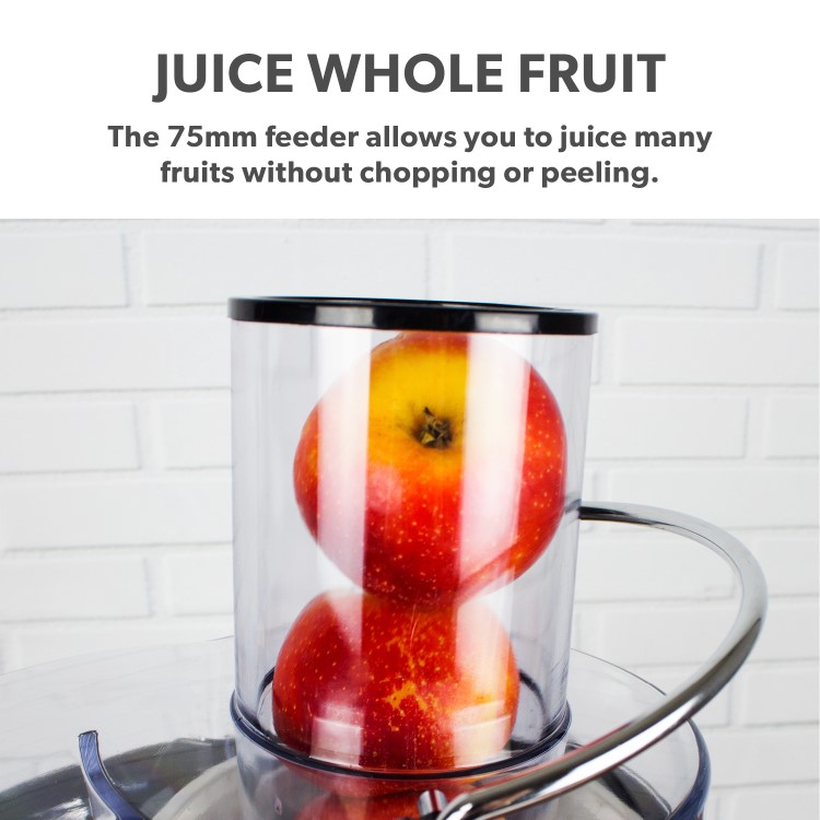 Refurbished electriQ Whole Fruit Centrifugal 990W Power Juicer Stainless Steel