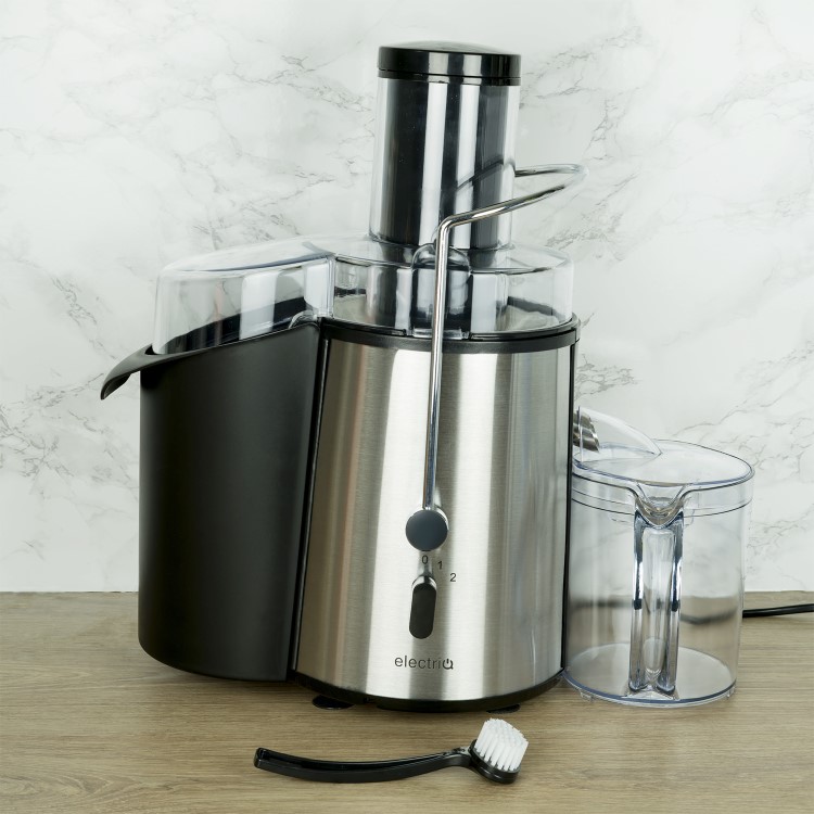 Refurbished electriQ Whole Fruit Centrifugal 990W Power Juicer Stainless Steel