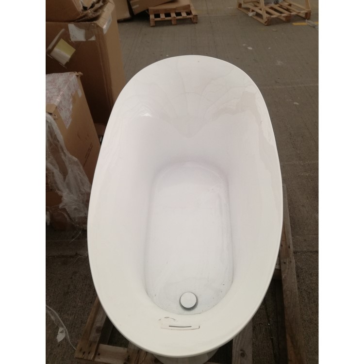 GRADE A2 - Freestanding Single Ended Slipper Bath 1700 x 830mm - Lotus