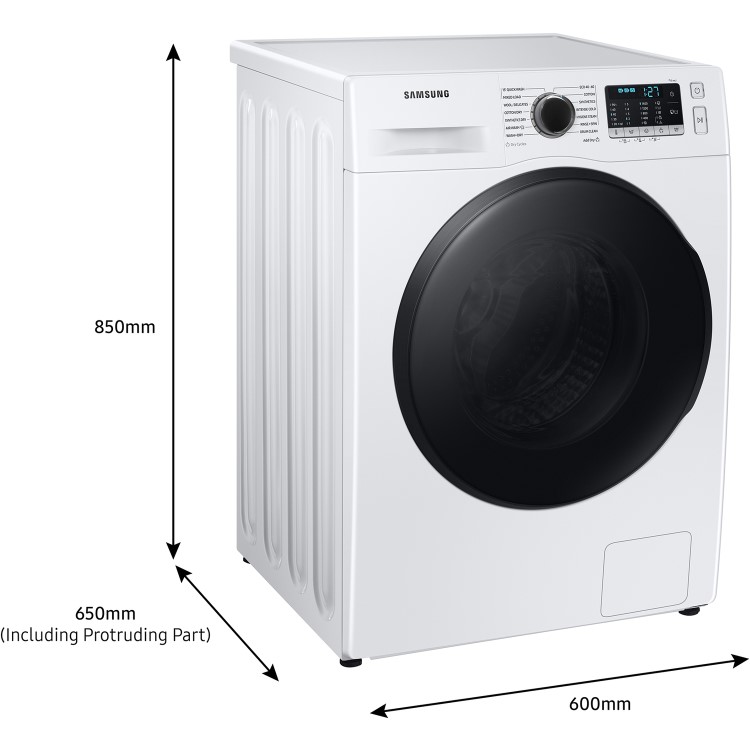 Refurbished Samsung Series 5 WD90TA046BE/EU Freestanding 9/6KG 1400 Spin Washer Dryer White
