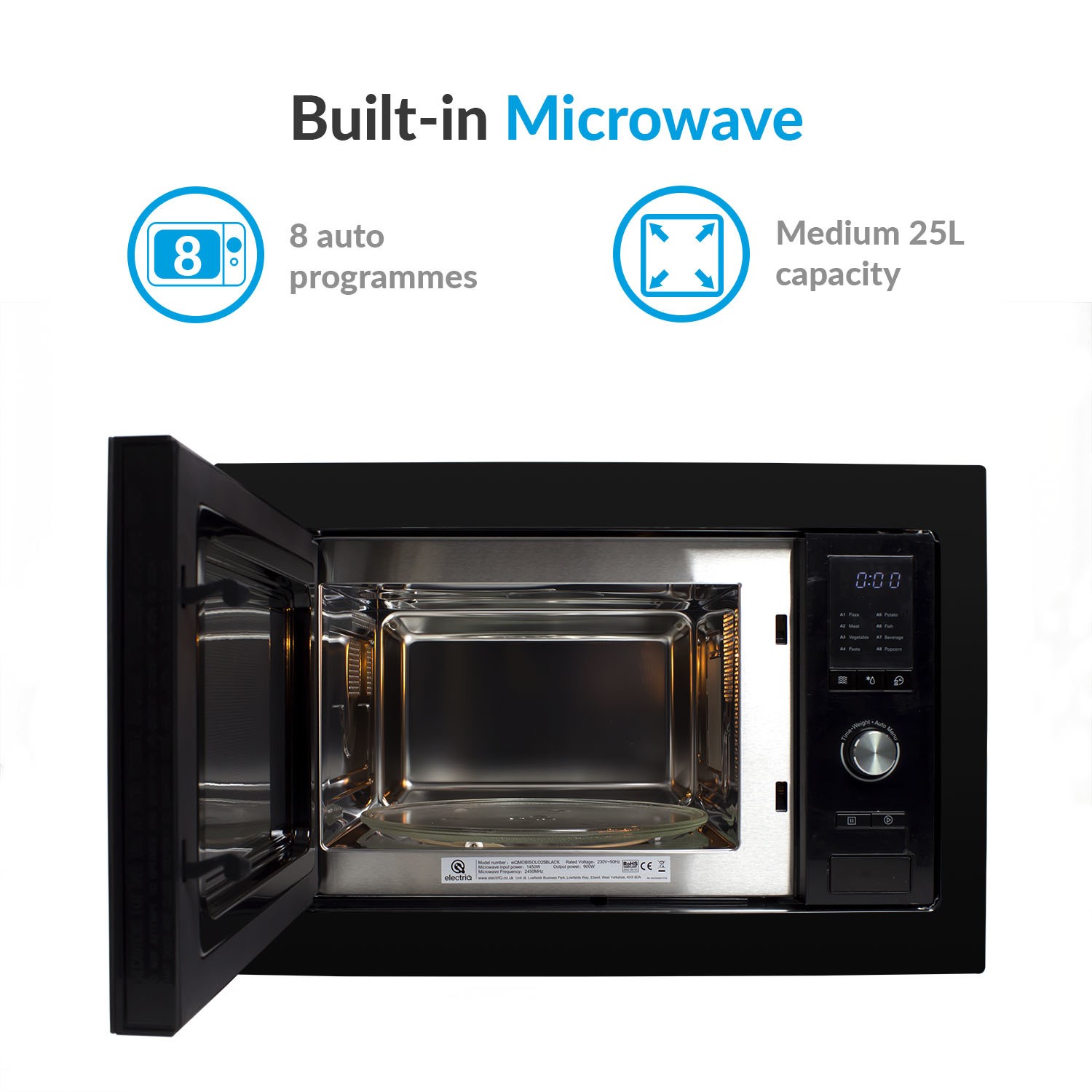 black microwave 900w