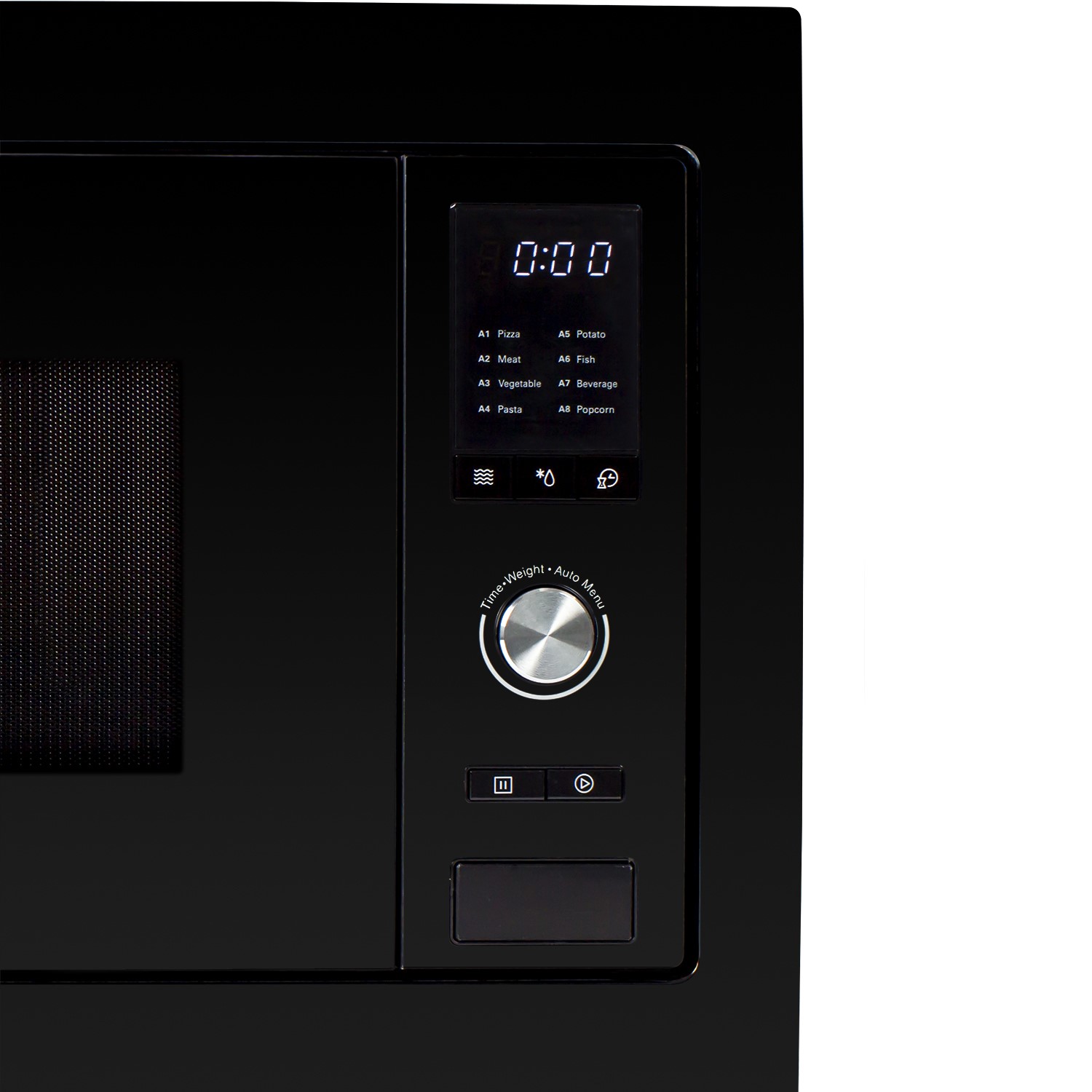 black 25l microwave