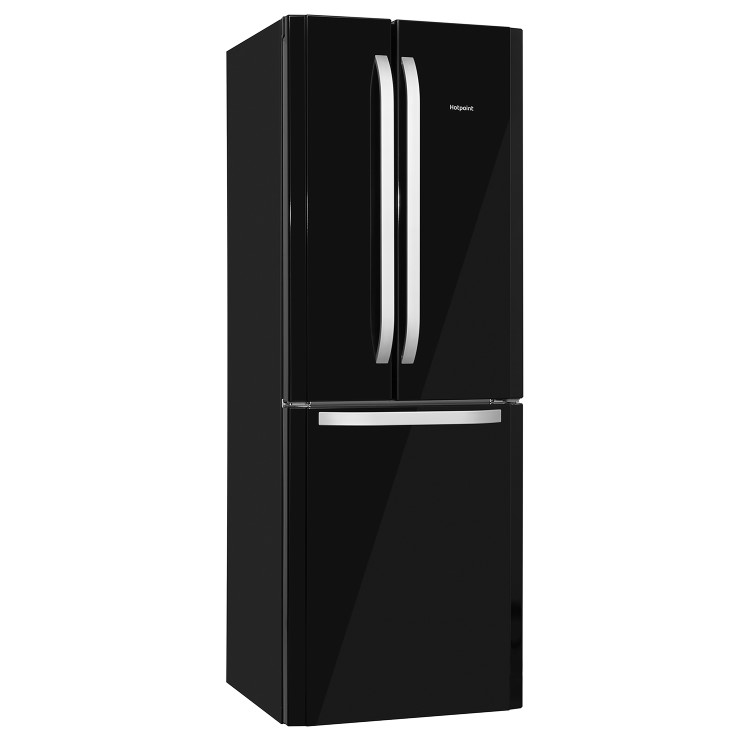 Refurbished Hotpoint FFU3DK1 Freestanding 446 Litre 60/40 Fridge Freezer Black