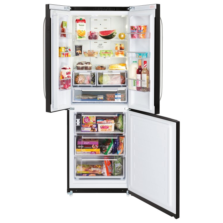 Refurbished Hotpoint FFU3DK1 Freestanding 446 Litre 60/40 Fridge Freezer Black