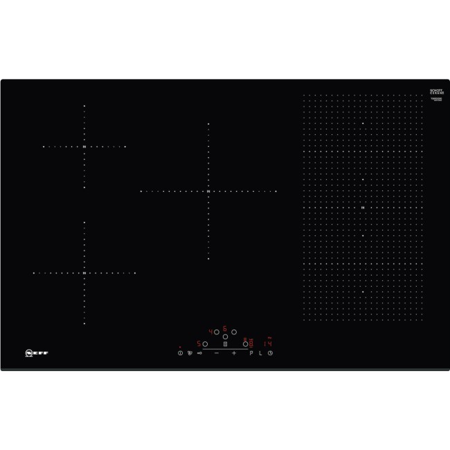 Refurbished Neff T58FD20X0 80cm Touch Control Five Zone Induction Hob Black
