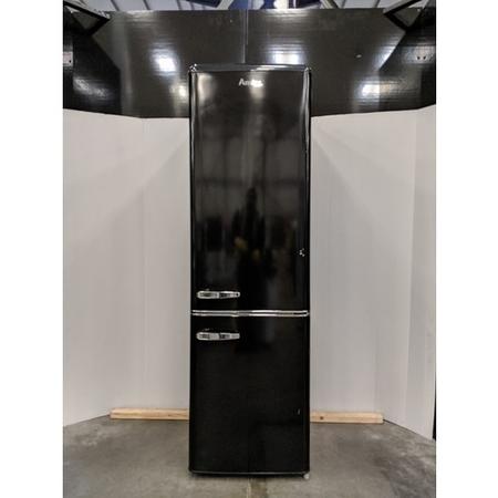 Refurbished Amica FKR29653B Freestanding 244 Litre 60/40 Retro Fridge Freezer Black
