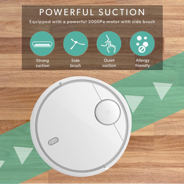 Xiaomi S Series Smart WiFi Laser LDS Navigation Robot Vacuum Cleaner 2000Pa 5200 mAH Battery