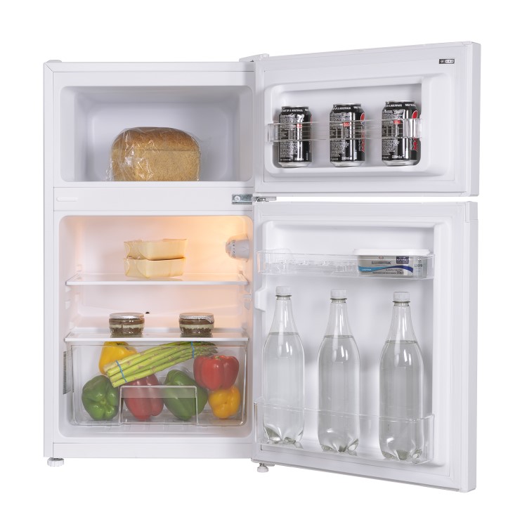 Refurbished electriQ Eiqucffwh Freestanding 86 Litre 60/40 Fridge Freezer