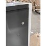 GRADE A2 - White Wood Effect Wall Mounted Tall Bathroom Cabinet 400mm - Boston