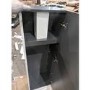 GRADE A2 - White Wood Effect Wall Mounted Tall Bathroom Cabinet 400mm - Boston
