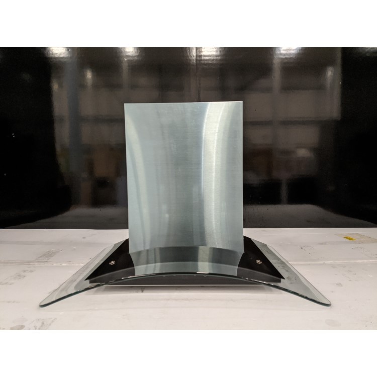 Refurbished electriQ EIQCURV60SCTOUCH 60cm Curved Glass Touch Control Chimney Cooker Hood Stainless Steel