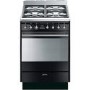 Refurbished Smeg Concert 60cm Dual Fuel Cooker - Black