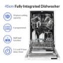 Refurbished electriQ 10 Place Slimline Fully Integrated Dishwasher