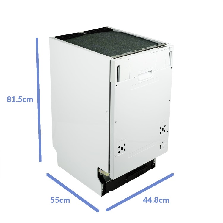 GRADE A2 - electriQ 10 Place Slimline Fully Integrated Dishwasher