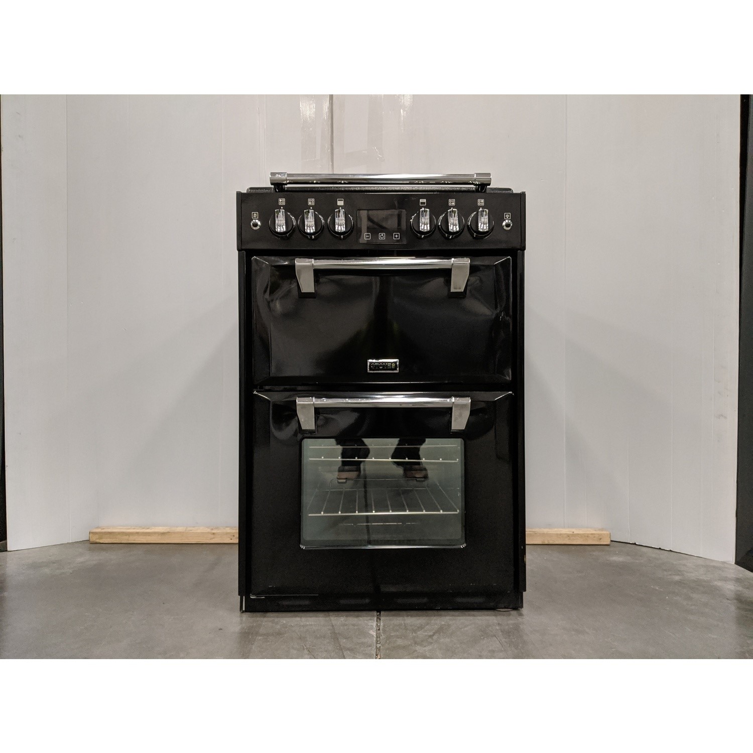 Refurbished Stoves Richmond 600G 60cm Double Oven Gas Cooker Black