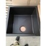 GRADE A2 - Reginox Multa Single Bowl Black Granite Kitchen Sink