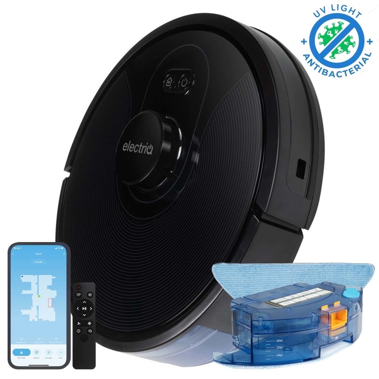 Refurbished electriQ HELGA Robot Vacuum Cleaner - 4000Pa Suction - LDS Laser navigation and HEPA Filter