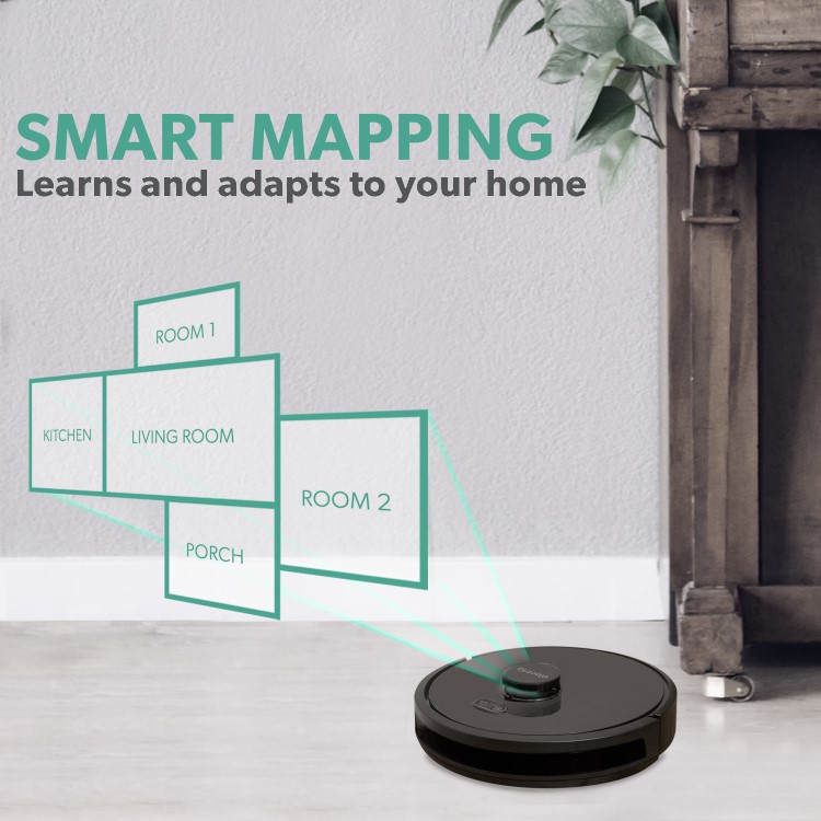 Refurbished electriQ HELGA Robot Vacuum Cleaner - 4000Pa Suction - LDS Laser navigation and HEPA Filter
