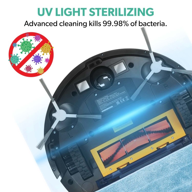 Refurbished electriQ HELGA Robot Vacuum Cleaner - 4000Pa Suction - LDS Laser navigation and HEPA Filter