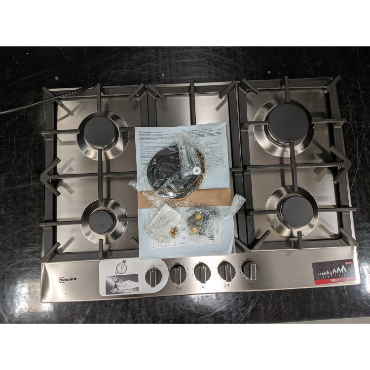 Refurbished Neff N70 T27DS59N0 75cm 5 Burner Gas Hob Stainless Steel