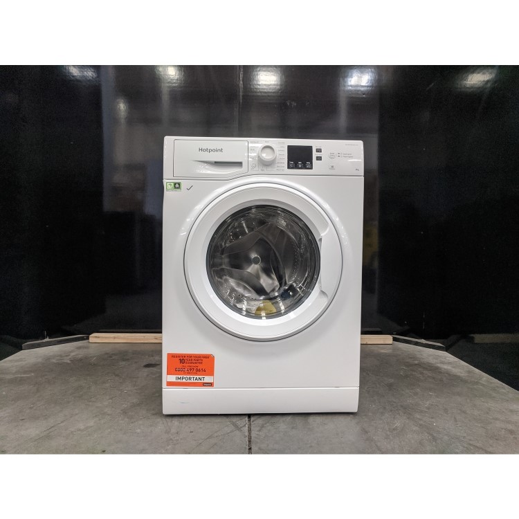 Refurbished Hotpoint NSWM845CWUKN Freestanding 8KG 1400 Spin Washing Machine White
