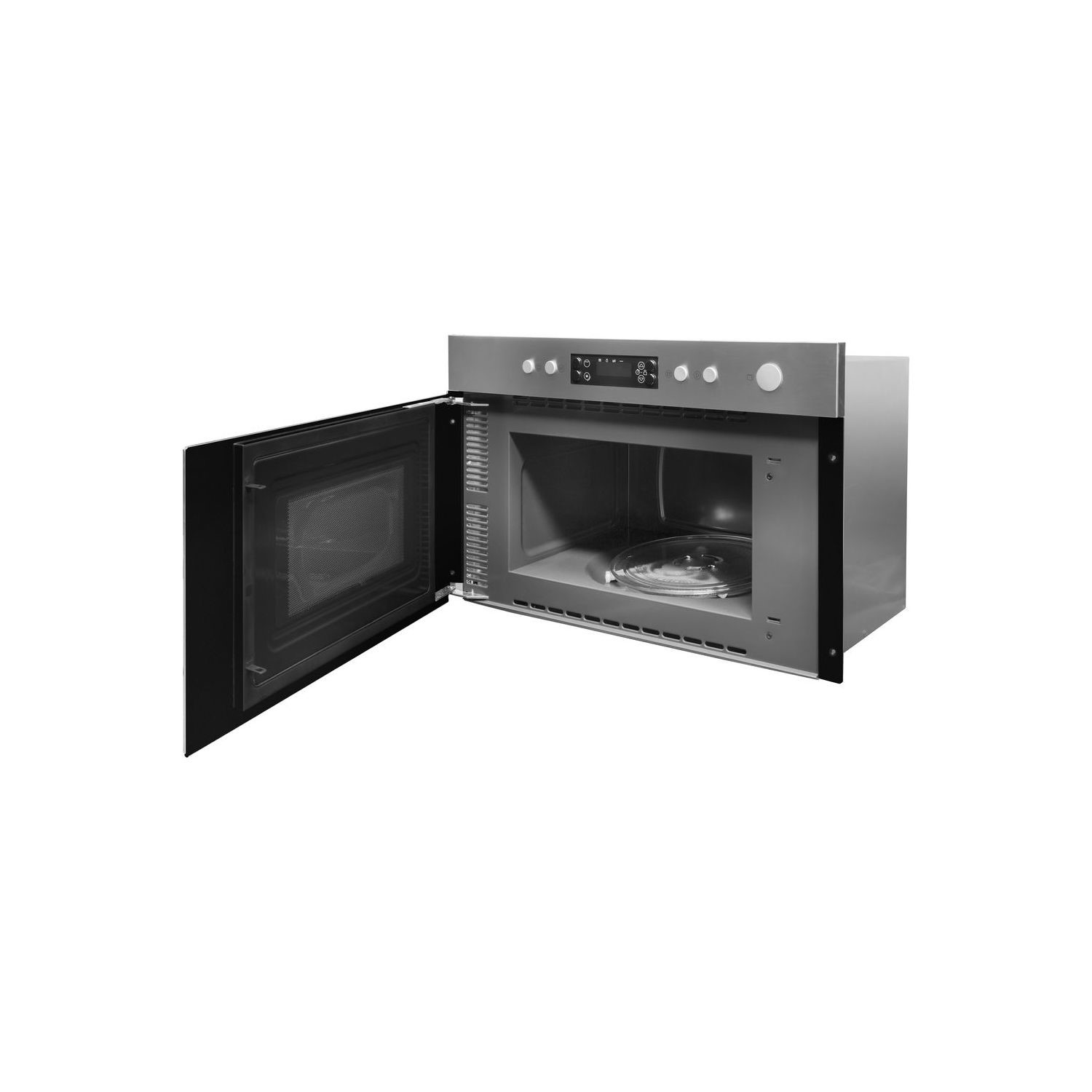 Indesit BuiltIn Microwave with Grill Stainless Steel MWI5213IX Appliances Direct