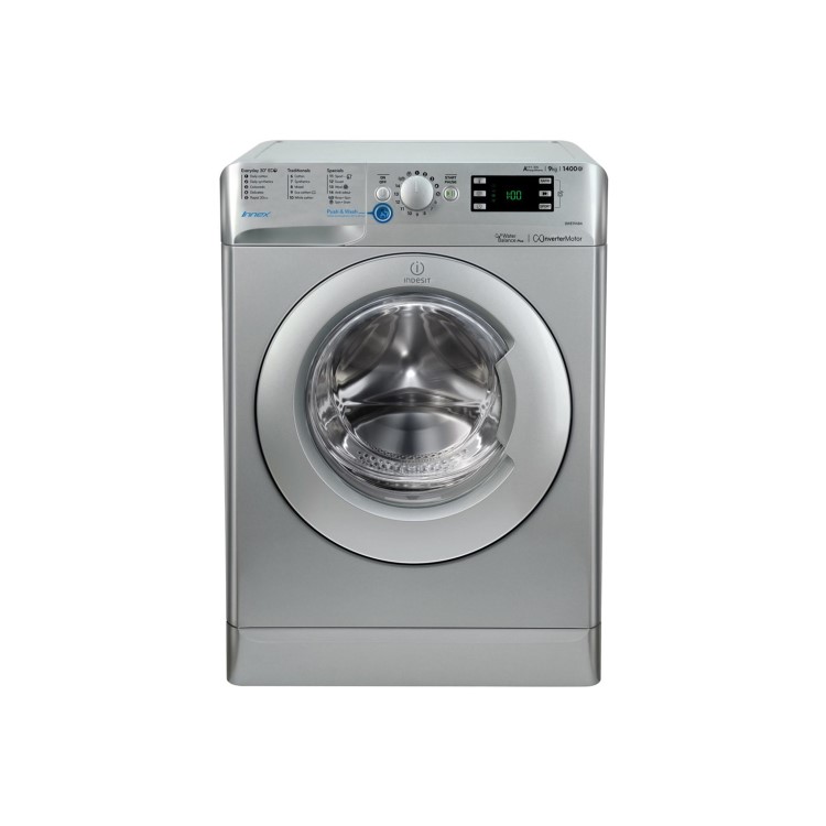 Indesit 9kg 1400rpm Freestanding Washing Machine - Silver