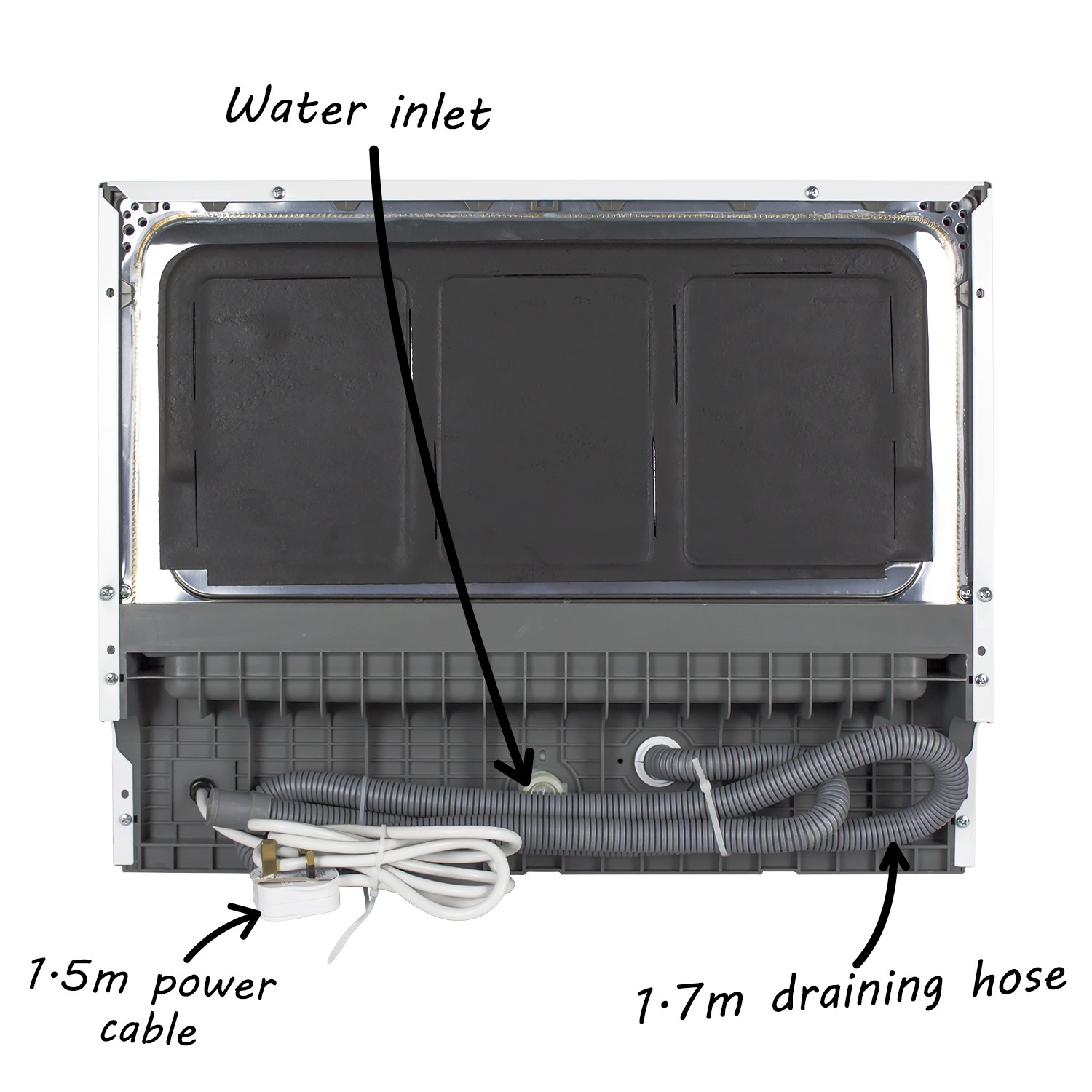 GRADE A1 electriQ 6 Place Freestanding Compact Table Top Dishwasher