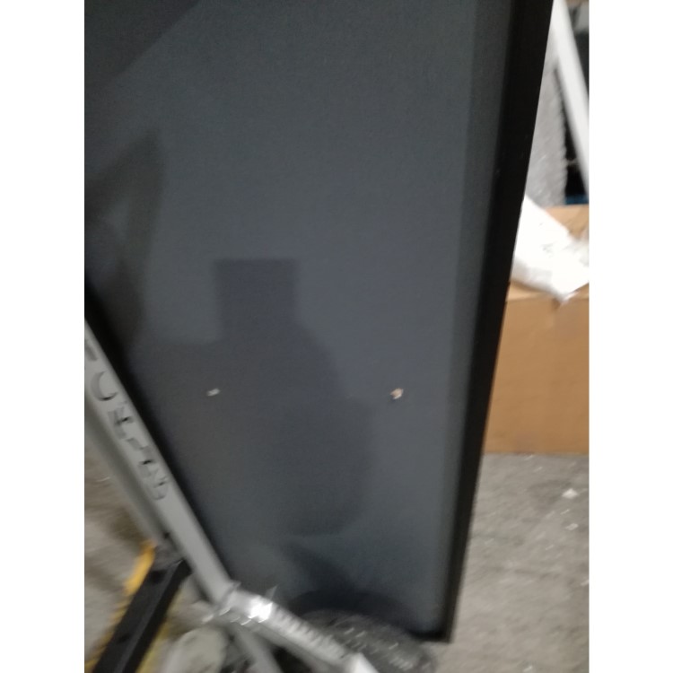 GRADE A2 - Black Wall Mounted Tall Bathroom Cabinet 400mm - Roxbi