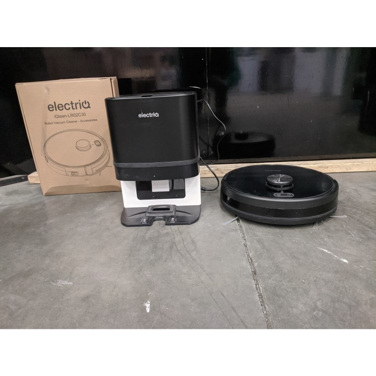 Refurbished electriQ MIMO Robot Vacuum Cleaner and Mop - Self-Emptying - 4000Pa Suction - Black