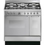 Refurbished Smeg Cucina CC92MX9 90cm Dual Fuel Range Cooker Stainless Steel