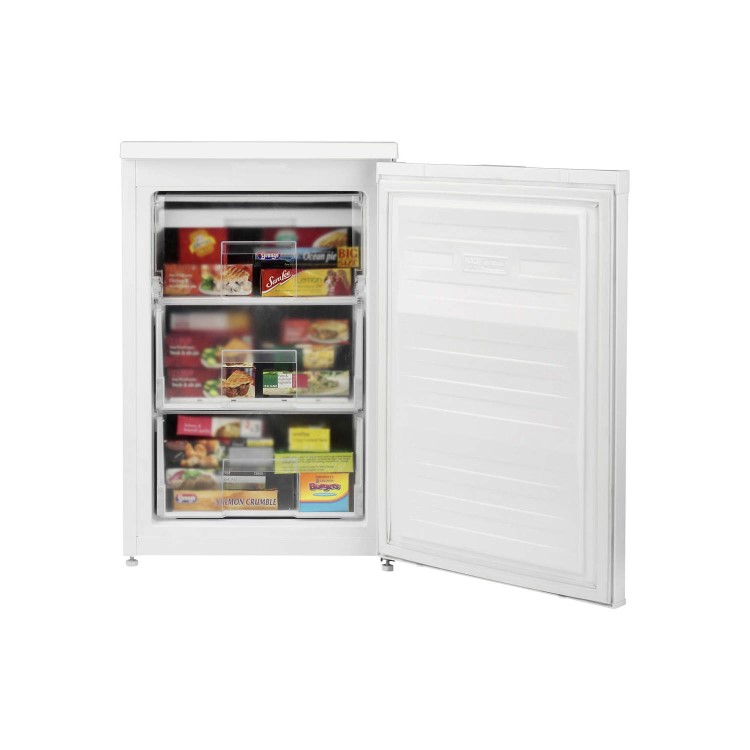 GRADE A3 - Beko UF584APS 85 Litre Freestanding Under Counter Freezer A+ Energy Rating 55cm Wide - Silver