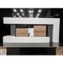 GRADE A2 - White Wall Mounted Electric Fireplace Suite with LED Lights - Amberglo