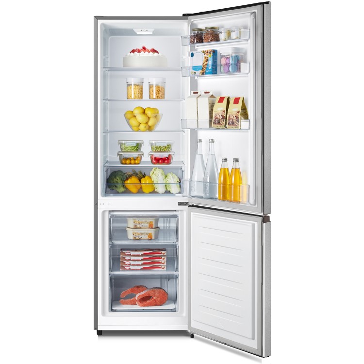 Refurbished Fridgemaster MC55265AFS Freestanding 269 Litre 70/30 Fridge Freezer Silver