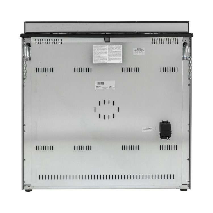 electriQ 90cm Dual Fuel Triple Cavity Range Cooker - Stainless Steel