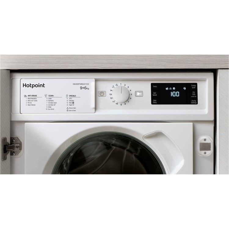 Refurbished Hotpoint BIWDHG961484 Integrated 9/6KG 1400 Spin Washer Dryer