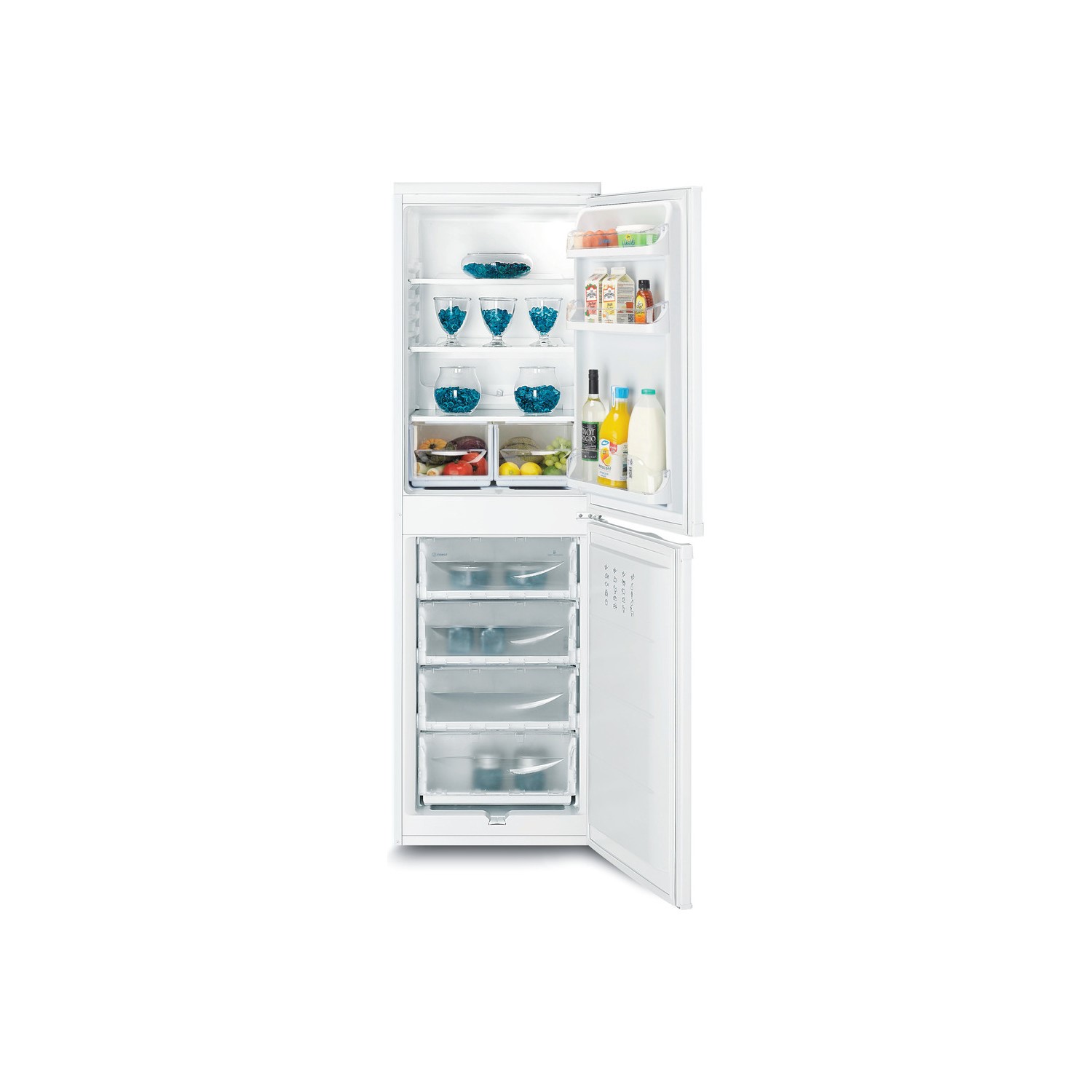 silver fridge freezer indesit