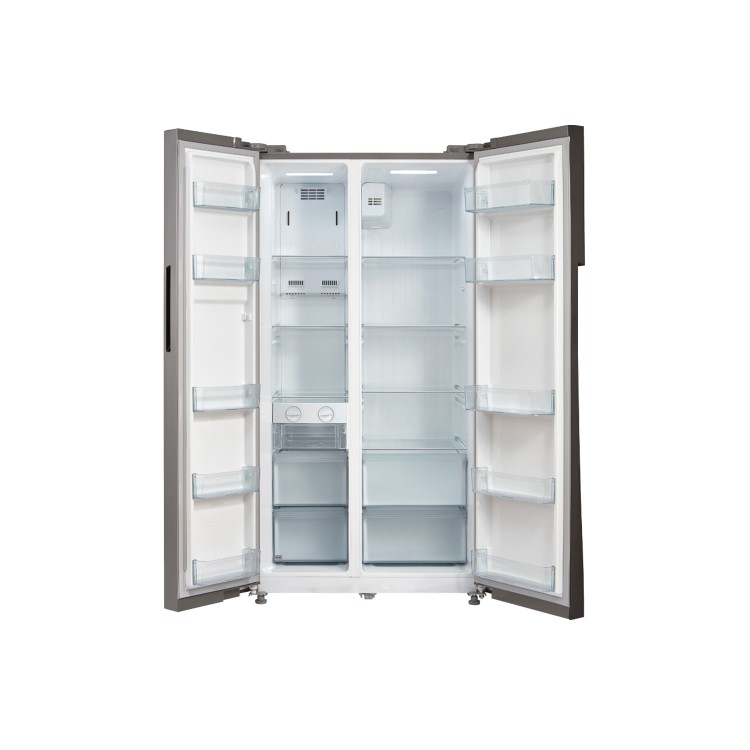 GRADE A2 - Montpellier CSBYS500BK 2 Door American Style Fridge Freezer - Black