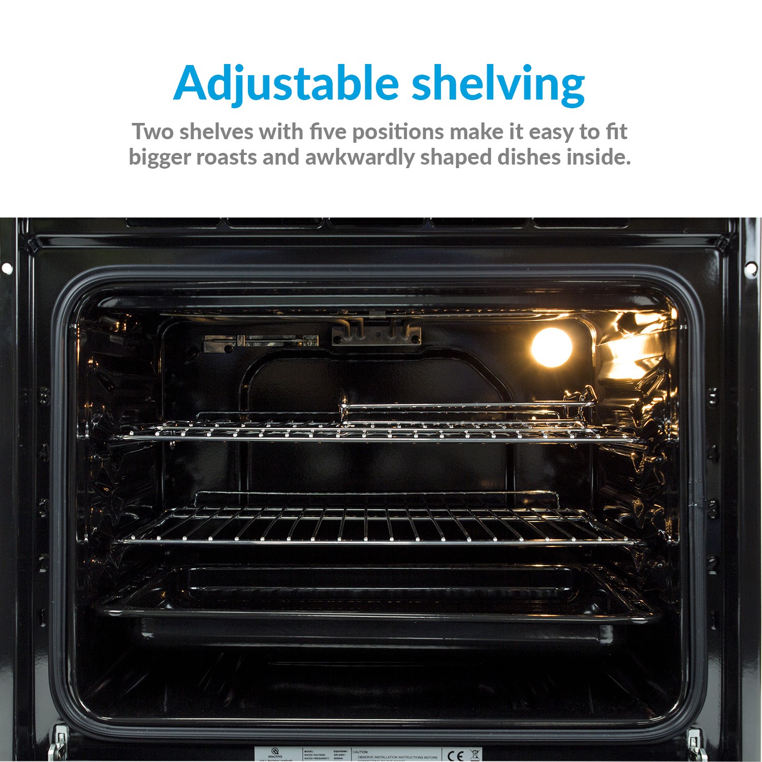 electriQ Plug In Electric Single Oven Stainless Steel EQOVENM1