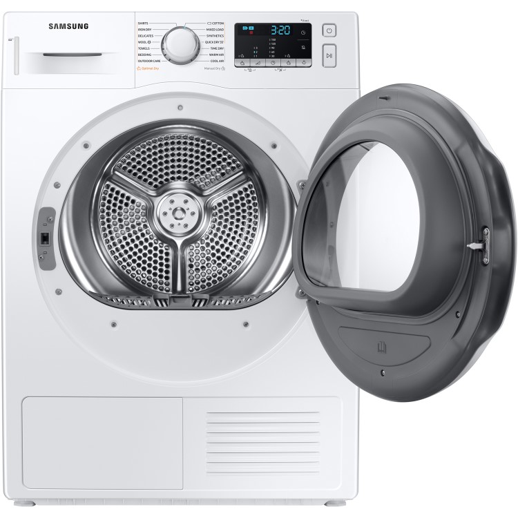 Refurbished Samsung DV80TA020TE/EU Freestanding Heat Pump 8KG Tumble Dryer White