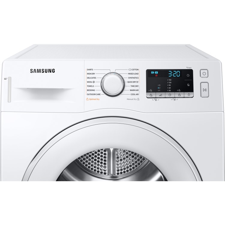 Refurbished Samsung DV80TA020TE/EU Freestanding Heat Pump 8KG Tumble Dryer White