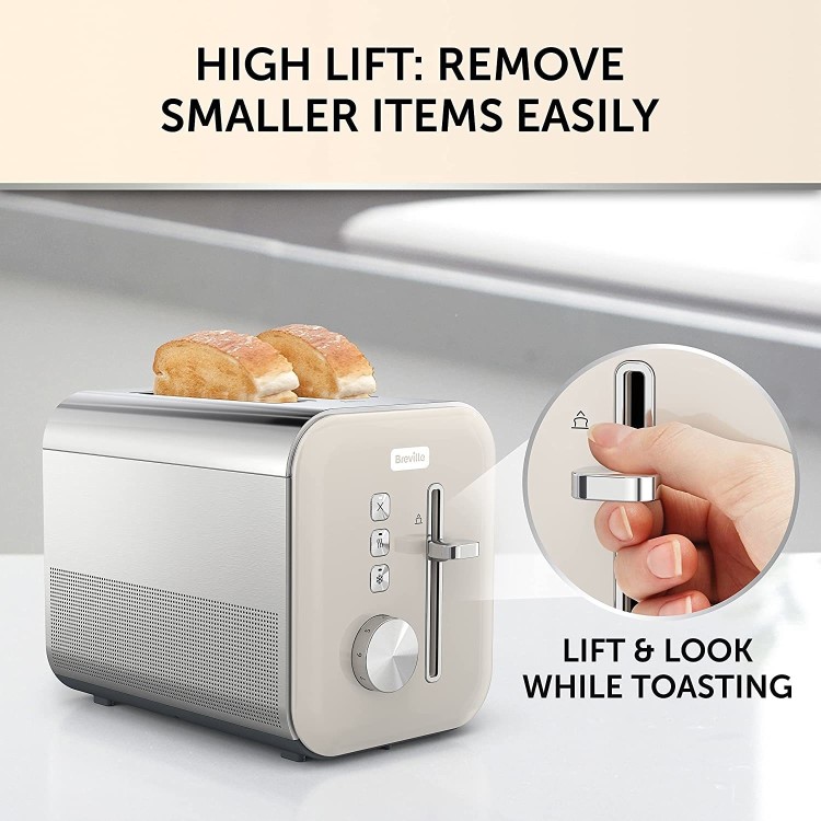 Breville High Gloss 2 Slice Toaster - Cream