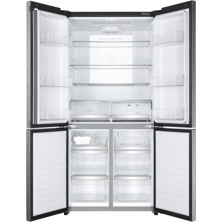 Haier 610 Litre Four Door American Fridge Freezer - Stainless Steel 