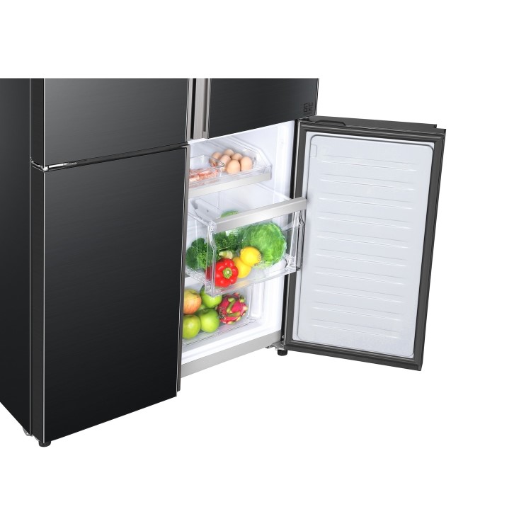 Haier 610 Litre Four Door American Fridge Freezer - Stainless Steel 
