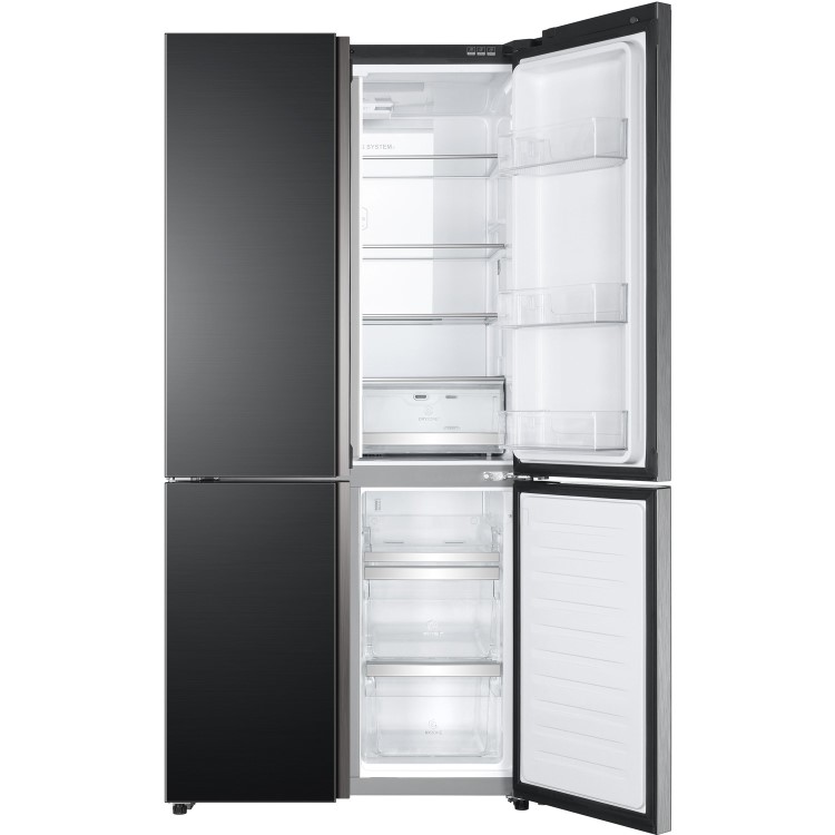 Haier 610 Litre Four Door American Fridge Freezer - Stainless Steel 